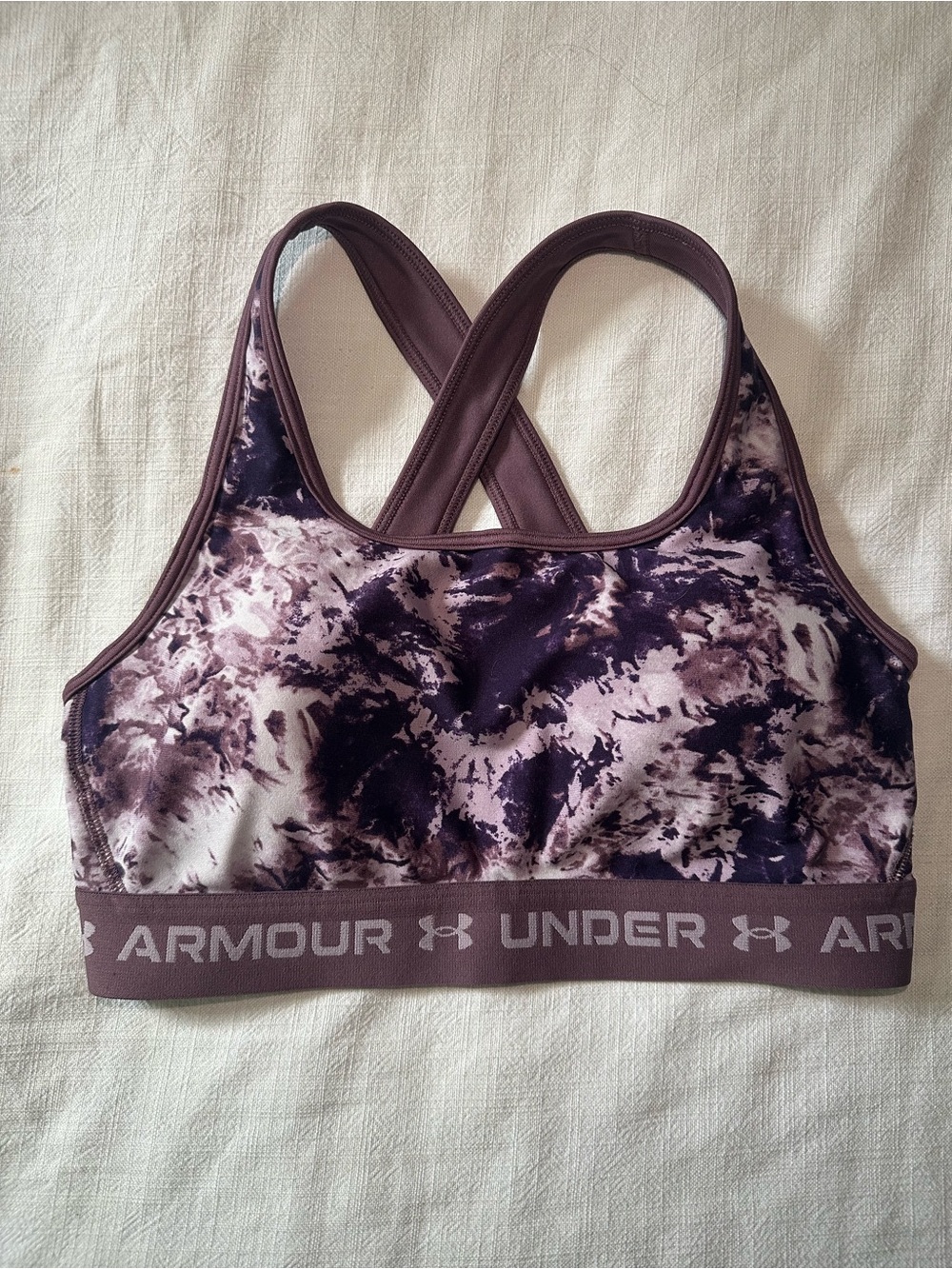 Under Armour Mauve & Purple Tie-Dye Sports Bra